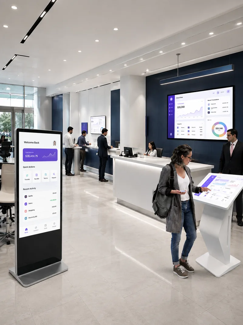 Coordinated digital assets displayed across laptop, tablet and mobile devices